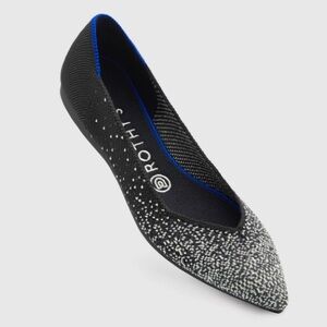 Rothy's Retired Shoes The Point Slate Twilight Metallic Flats Pointed Toe 9
